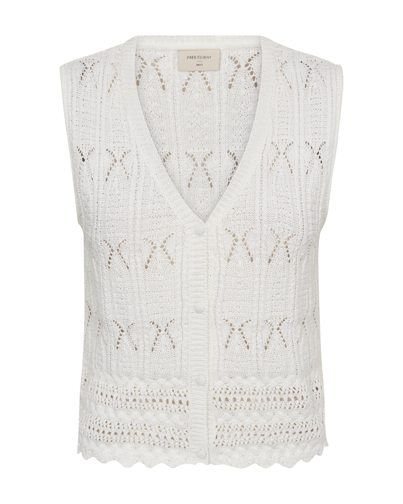 FQFRAYA – GESTRICKTE WESTE - WEISS