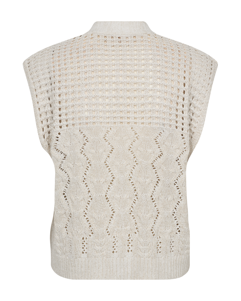 FQLIMBO - GESTRICKTE WESTE - WEISS