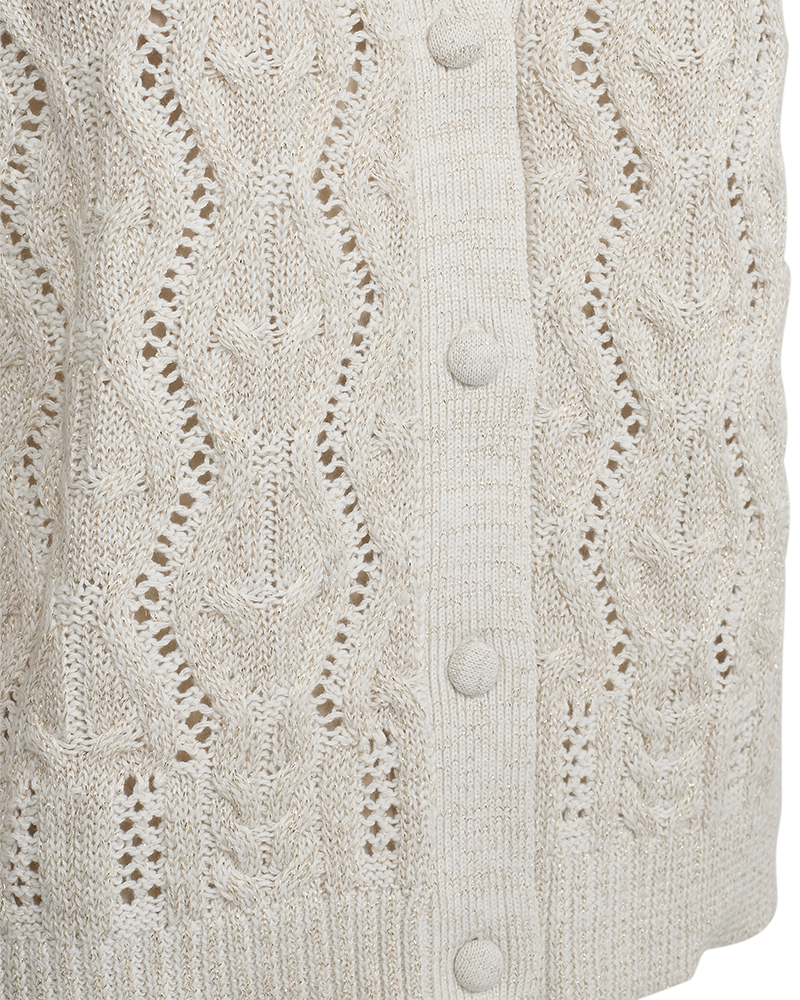FQLIMBO - GESTRICKTE WESTE - WEISS