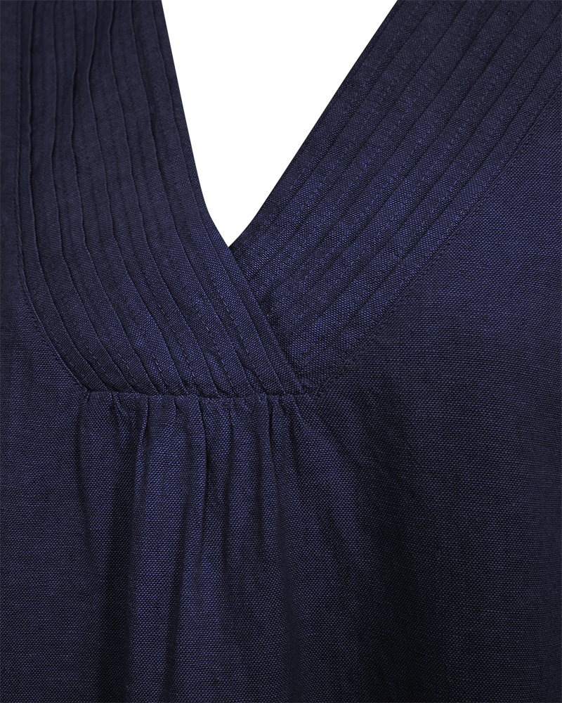 FQLAVA – LEINENKLEID - BLAU