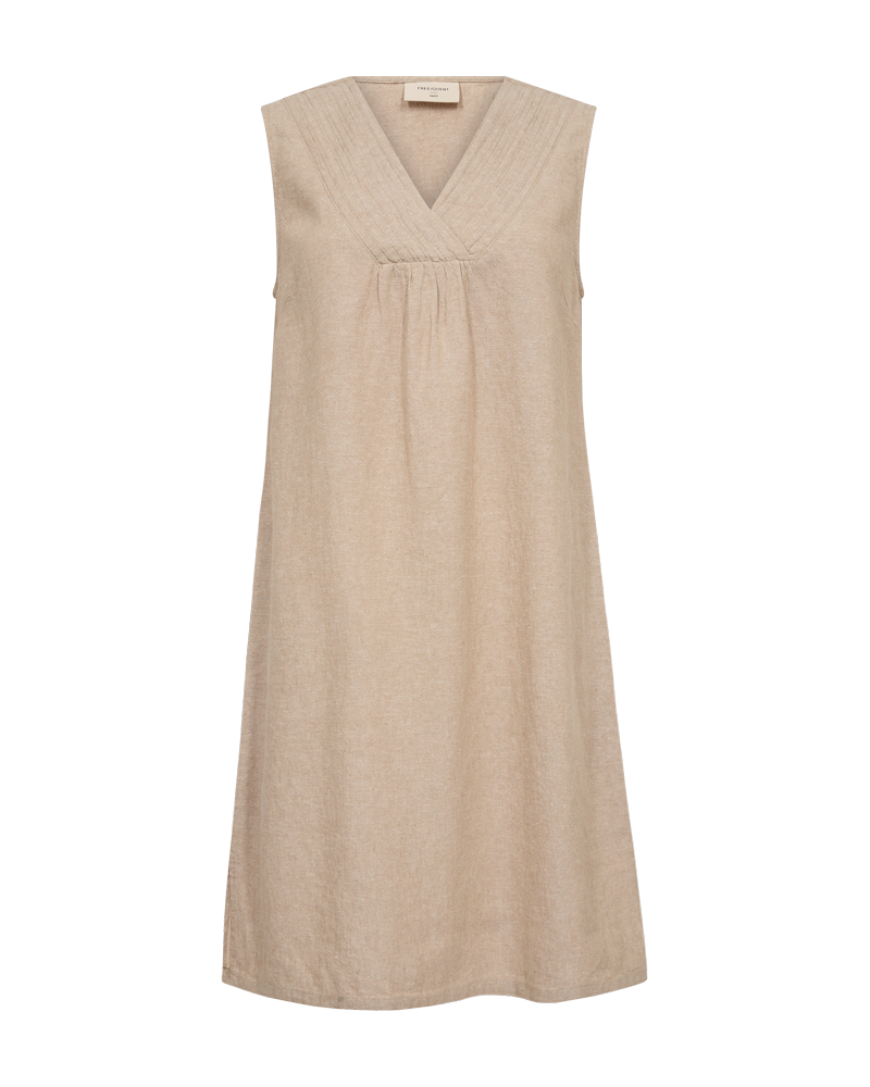 FQLAVA - LEINENKLEID - BEIGE