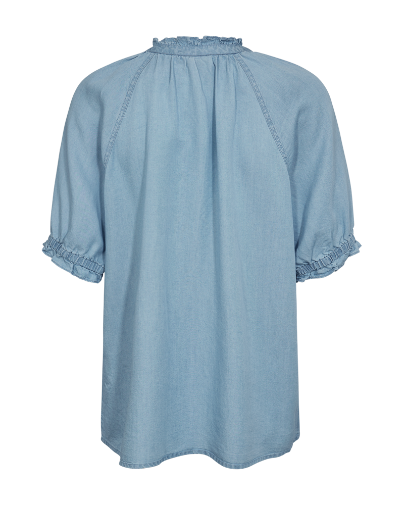 FQCARLY – BLUSE IM DENIM-LOOK - BLAU