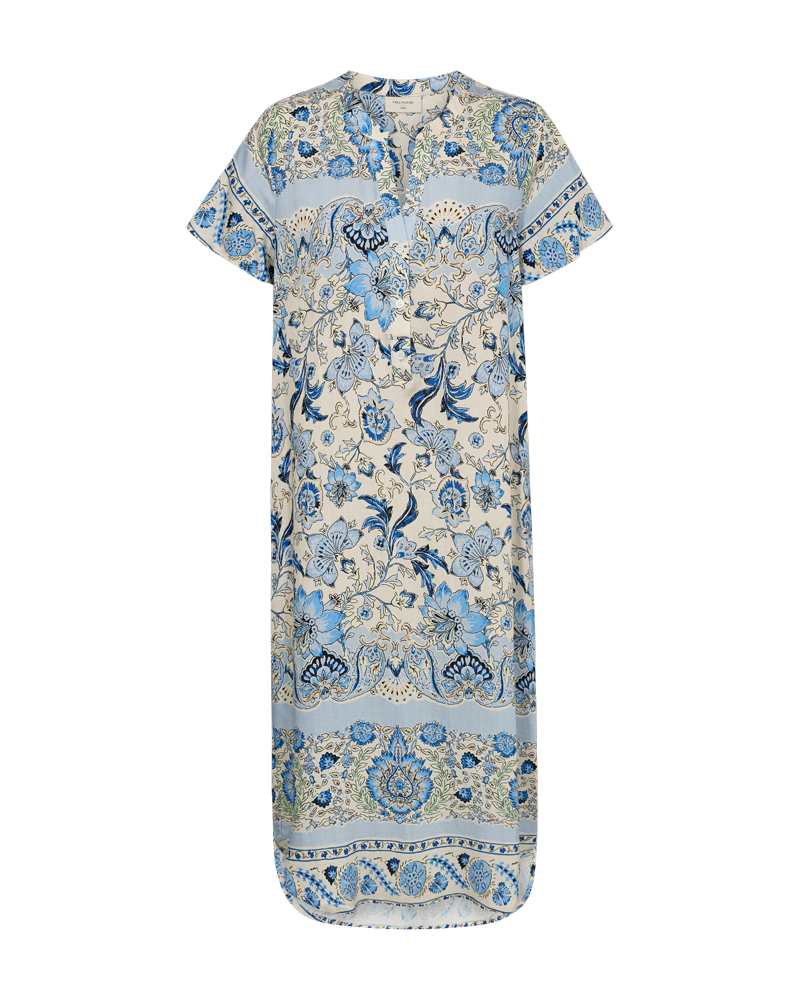 FQLISA - KLEID MIT PRINT - BLAU