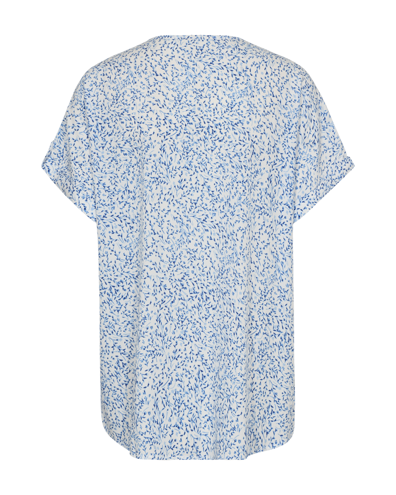FQADNEY - FLORALES HEMD - WEISS UND BLAU