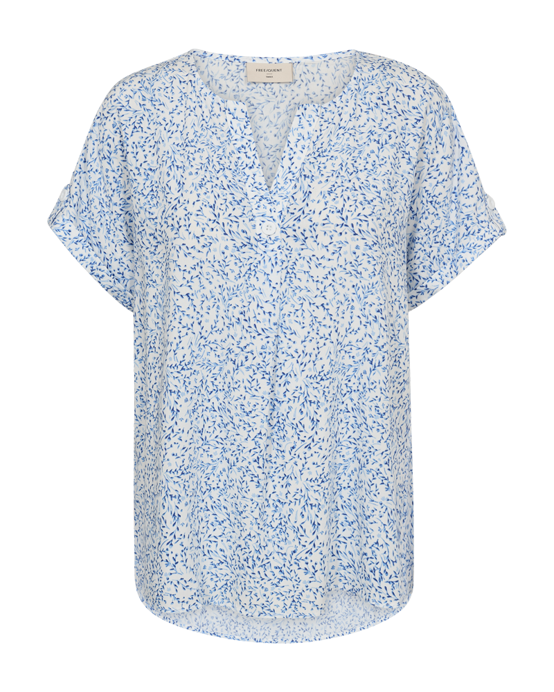 FQADNEY - FLORALES HEMD - WEISS UND BLAU