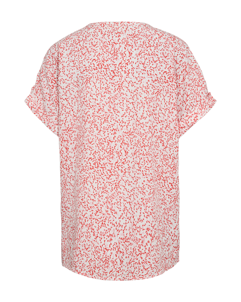 FQADNEY - FLORALES HEMD - WEISS UND  ROT