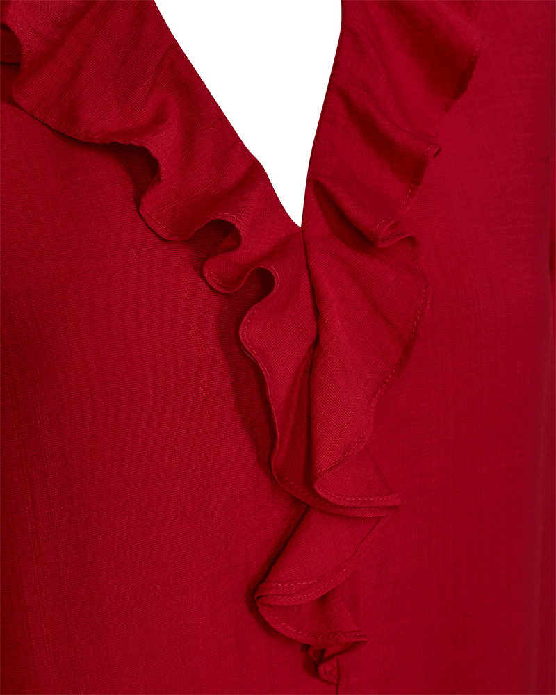 FQSARA - BLUSEN - ROT