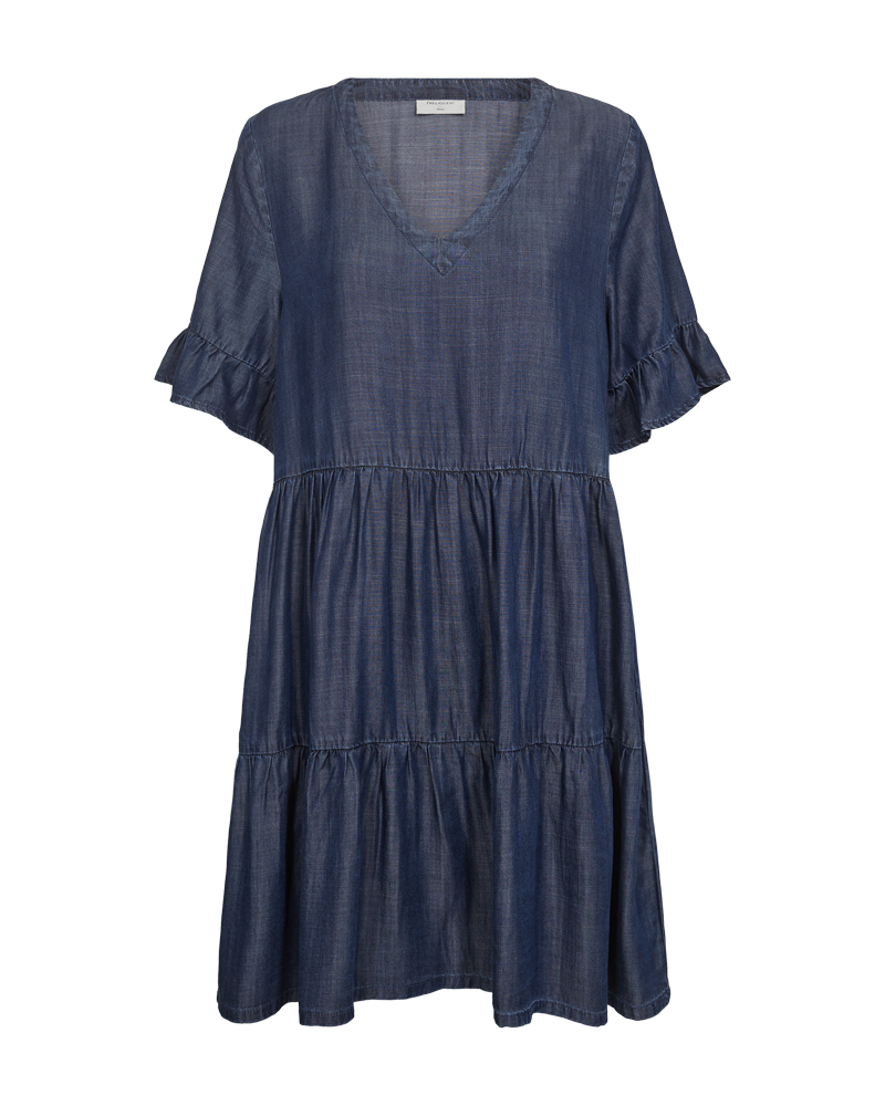 FQRENNA - KLEID IM DENIM-LOOK - BLAU