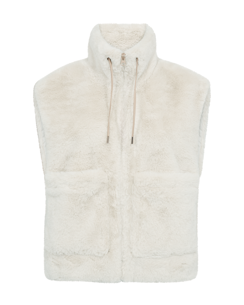 FQFONY – WESTE AUS KUNSTFELL - BEIGE