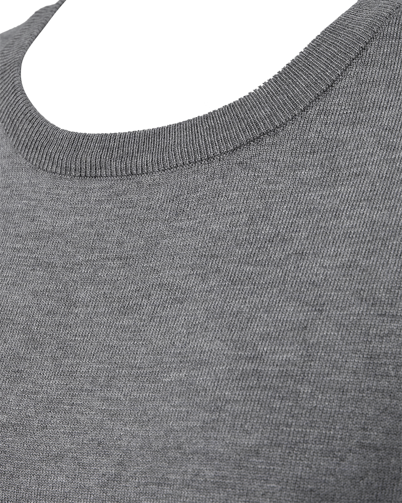 FQCONNY – FEINSTRICK-PULLOVER - GRAU