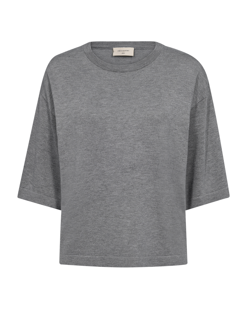 FQCONNY – FEINSTRICK-PULLOVER - GRAU
