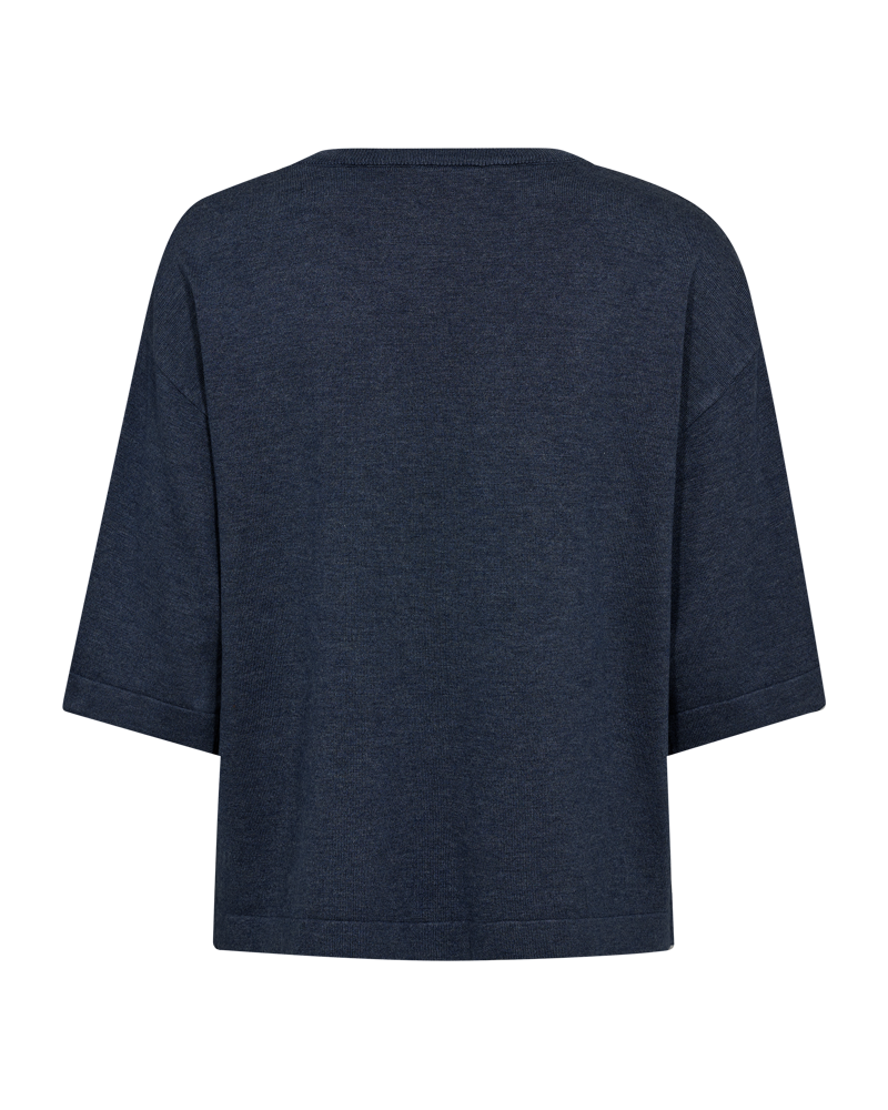 FQCONNY – FEINSTRICK-PULLOVER - BLAU
