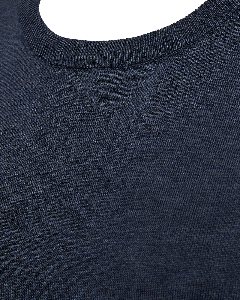 FQCONNY – FEINSTRICK-PULLOVER - BLAU