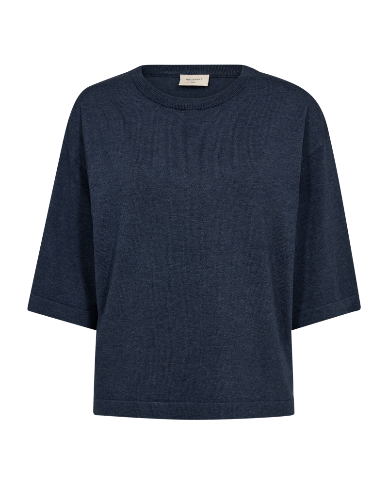 FQCONNY – FEINSTRICK-PULLOVER - BLAU