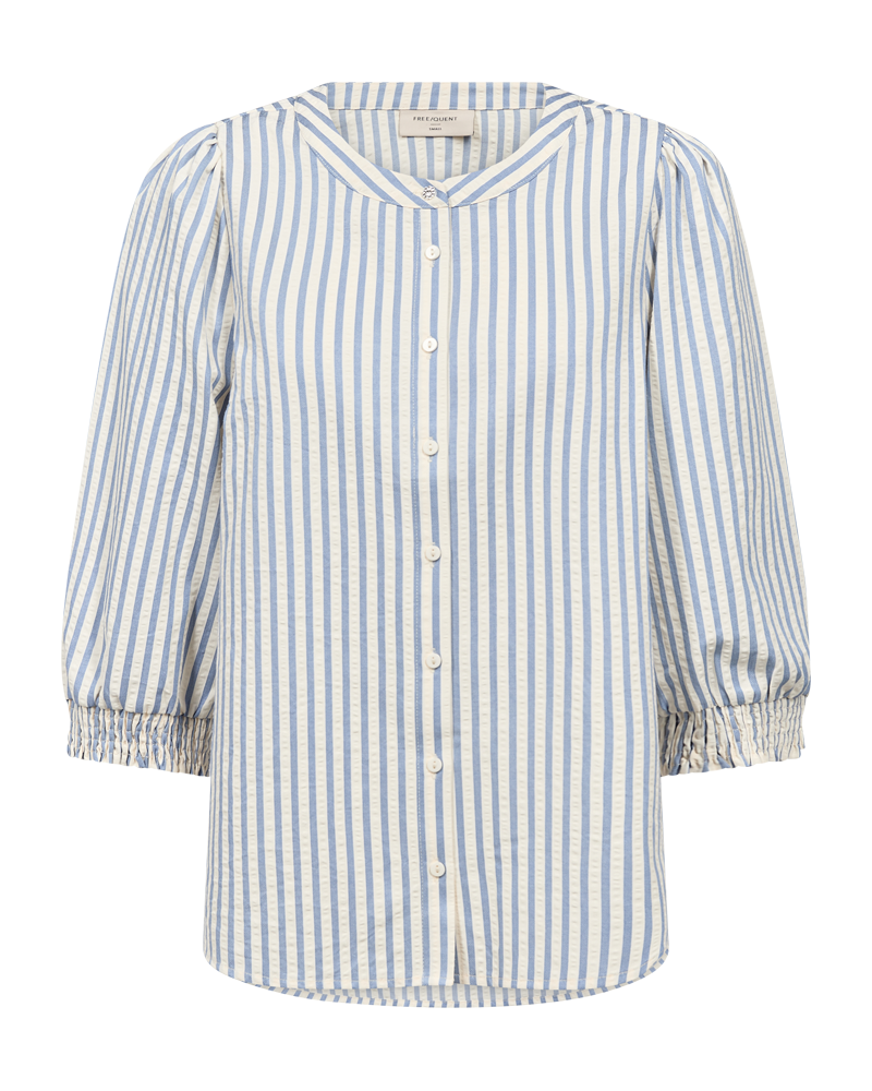 FQABY - GESTREIFTES HEMD - WEISS UND  BLAU