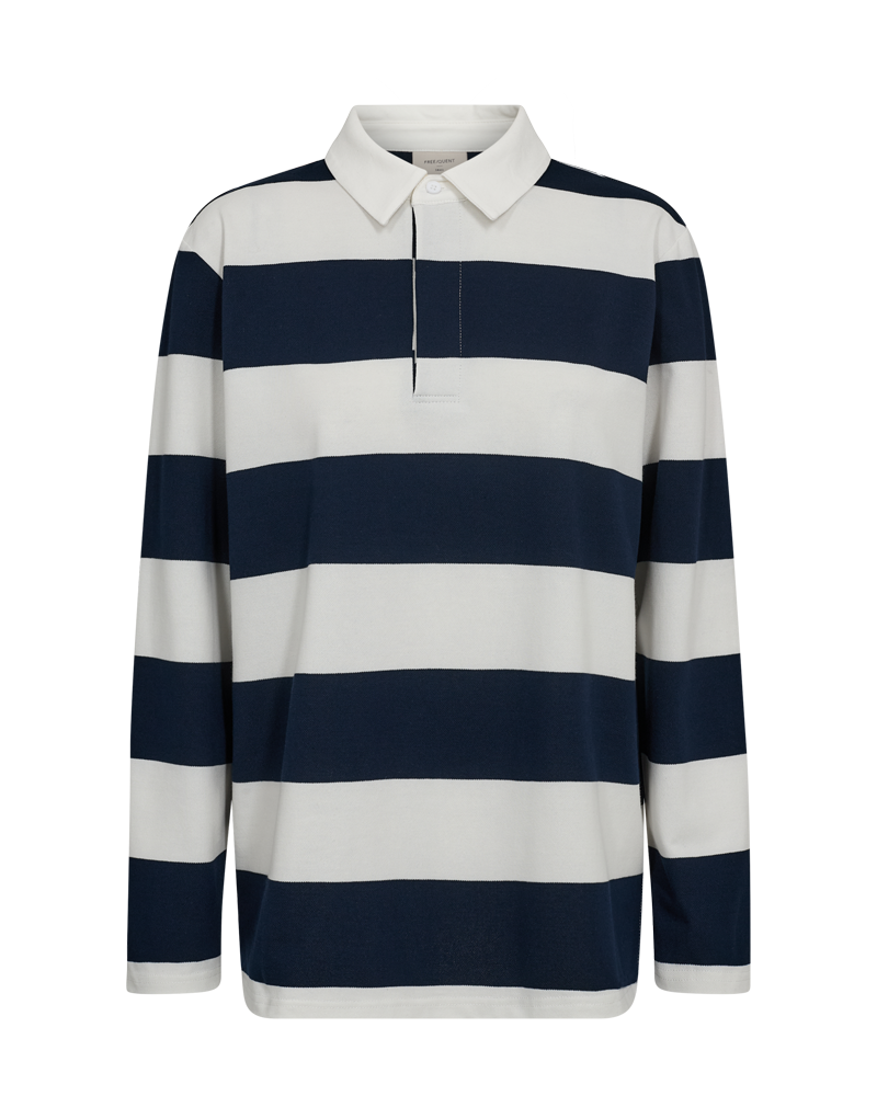 FQNILLA - POLOSHIRT - BLAU UND WEISS