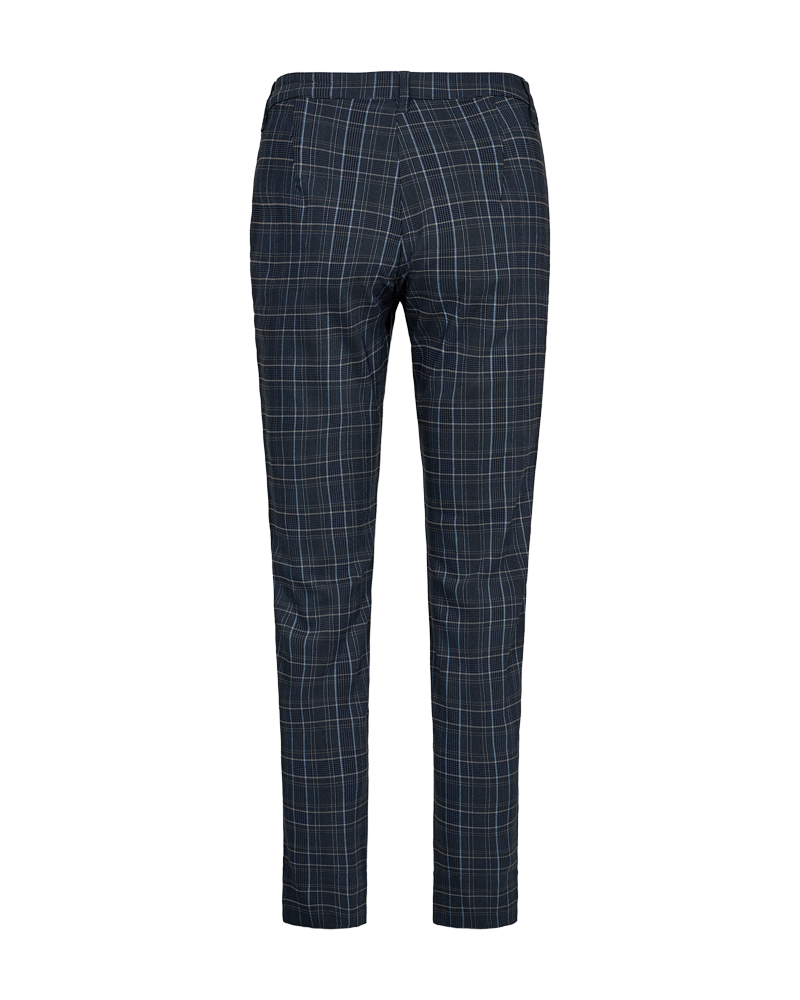 FQREX – KNÖCHELLANGE HOSE MIT KAROMUSTER - SCHWARZ UND  BLAU