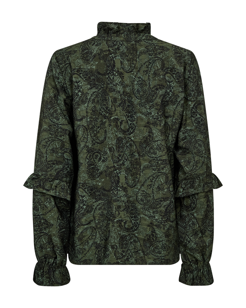 FQMOLIN - BLUSE - SCHWARZ UND GRÜN