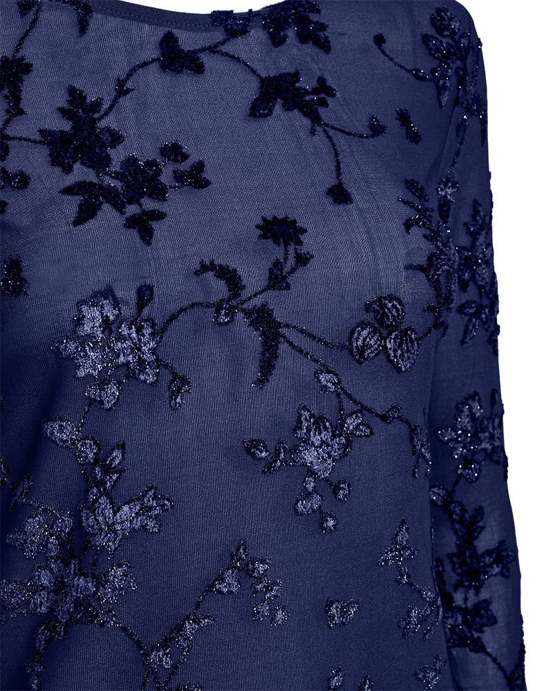 FQBISKA – BLUSE IN MESH-QUALITÄT - BLAU