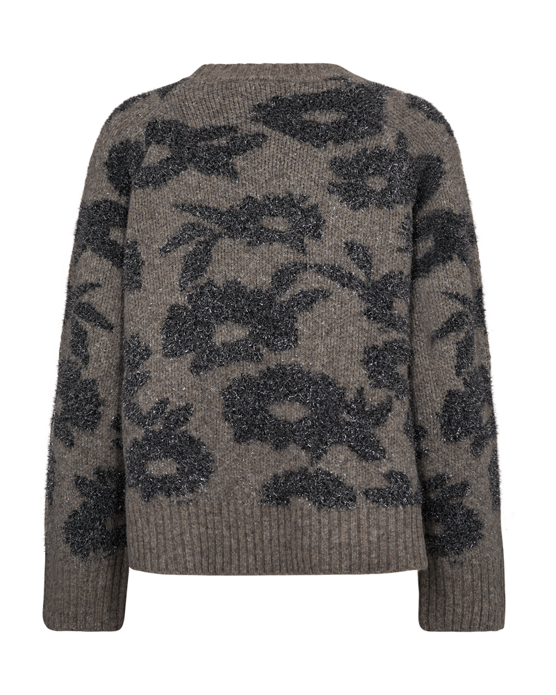 FQPANTEA – PULLOVER MIT SCHIMMER-EFFEKT - BRAUN