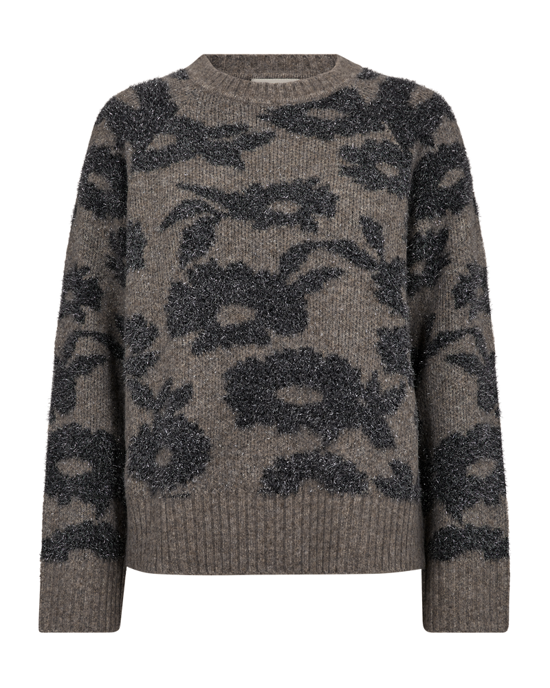 FQPANTEA – PULLOVER MIT SCHIMMER-EFFEKT - BRAUN