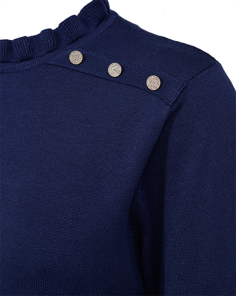 FQKATIE – KLEID IN FEINSTRICKQUALITÄT - BLAU