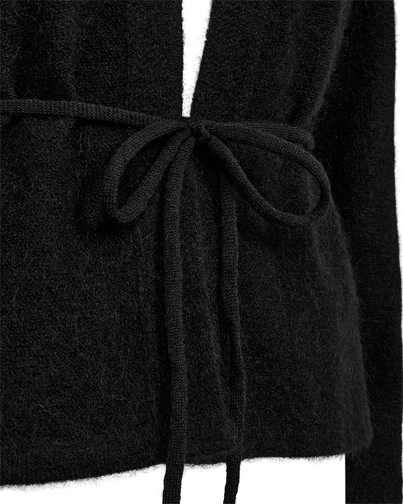 FQMOTO - CARDIGAN - SCHWARZ