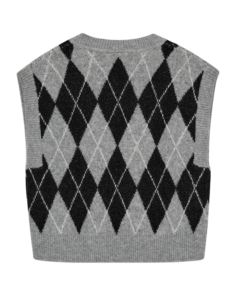FQGRSVESPER – GESTRICKTE WESTE - SCHWARZ UND GRAU
