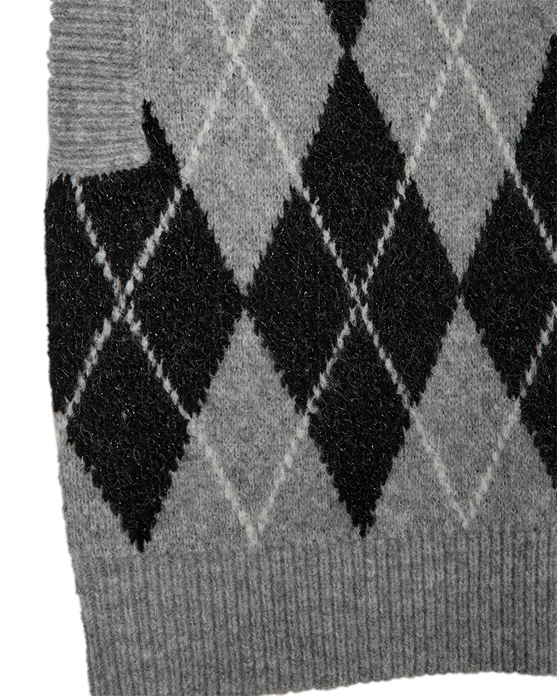 FQGRSVESPER – GESTRICKTE WESTE - SCHWARZ UND GRAU