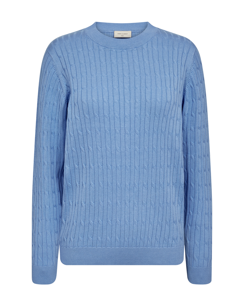 FQDODO - FEINSTRICK-PULLOVER - BLAU