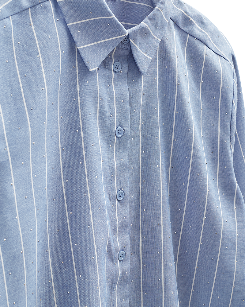 FQSOLLY - HEMD - WEISS UND BLAU