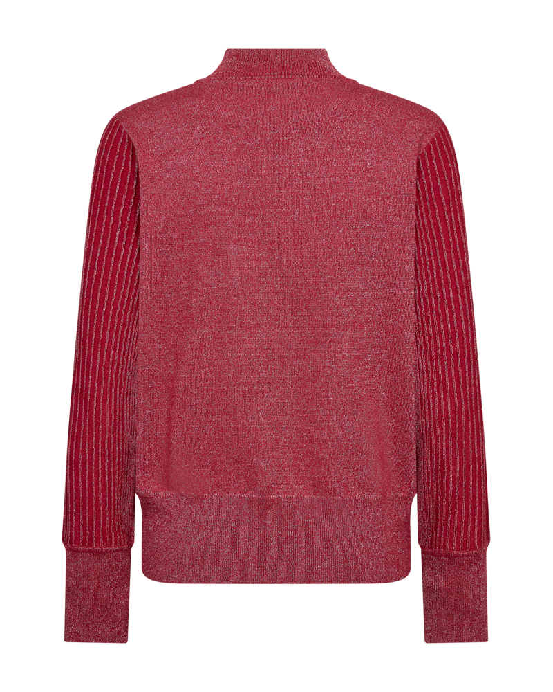 FQBISOLO – PULLOVER MIT GLITZEREFFEKT - ROT