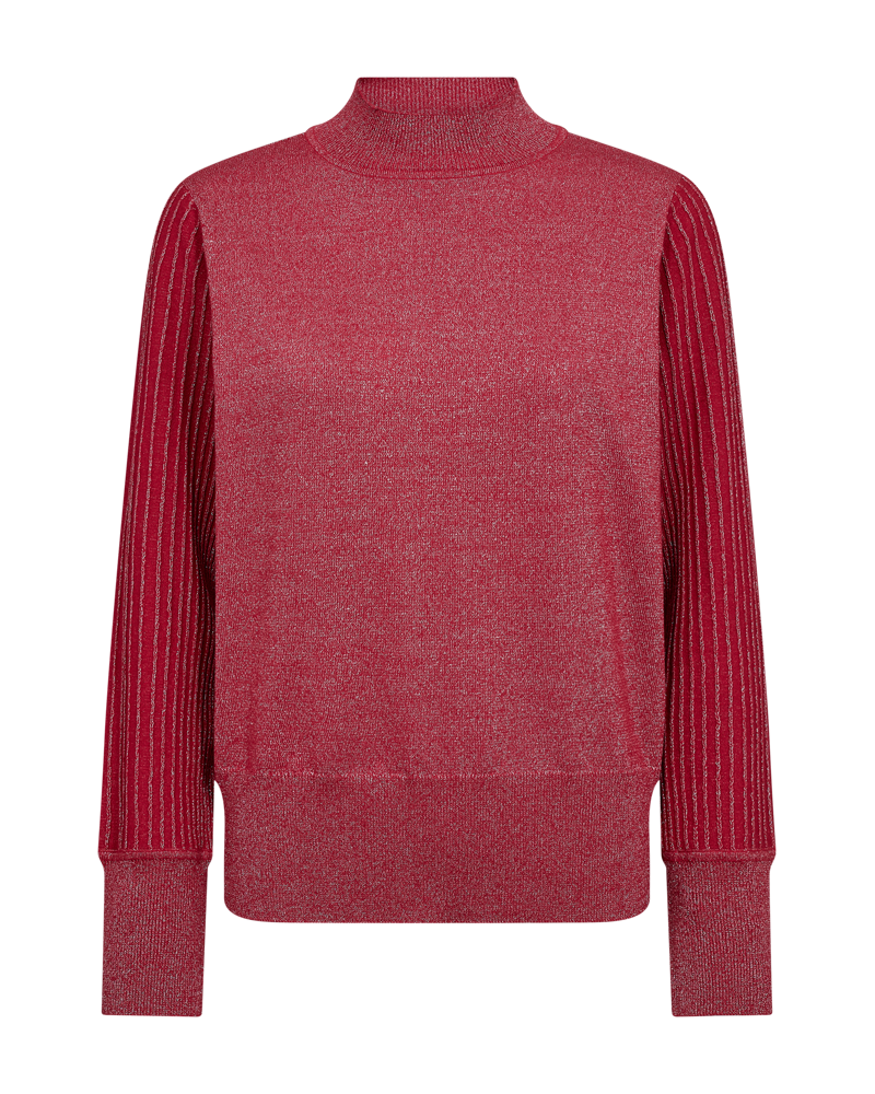 FQBISOLO – PULLOVER MIT GLITZEREFFEKT - ROT