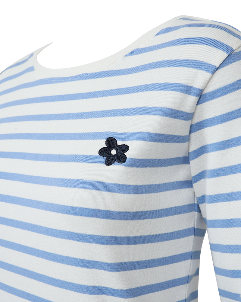 FQFAMILA - LANGARM-T-SHIRT - WEISS UND BLAU