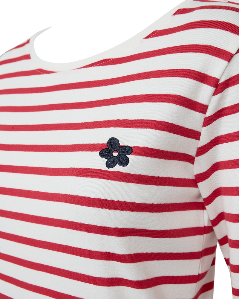 FQFAMILA - LANGARM-T-SHIRT - WEISS UND ROT